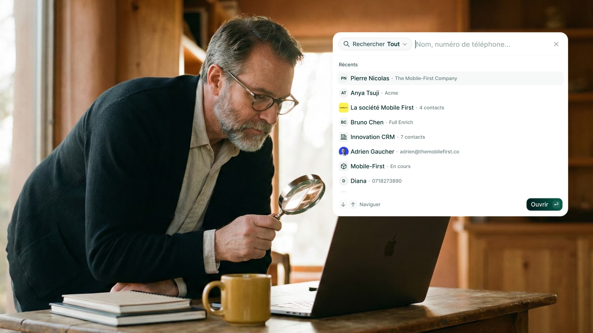 Recherche globale sur l'app de bureau