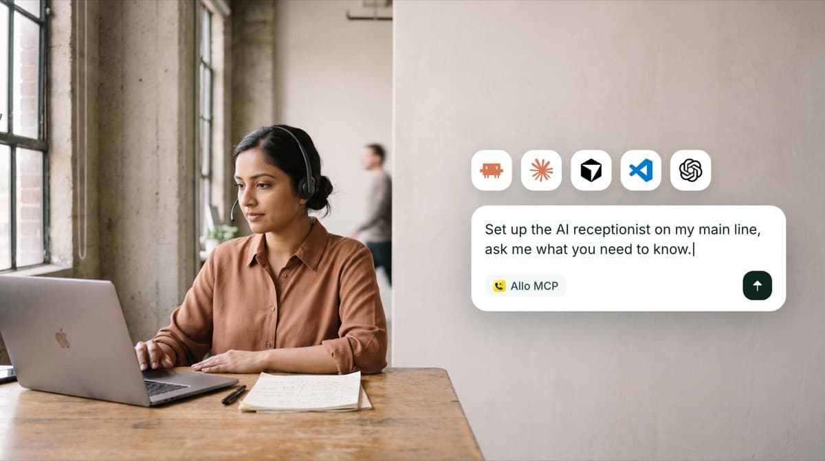 Configura tu recepcionista IA desde el MCP de Allo