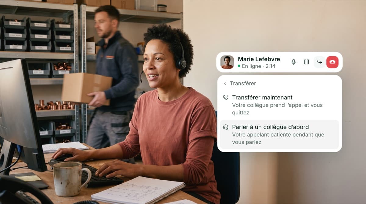 Deux façons de transférer un appel, à vous de choisir