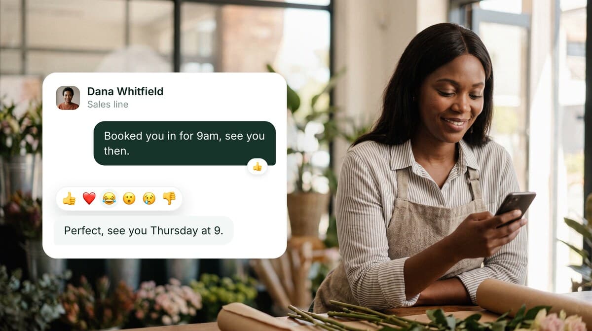 React to a text without sending another one