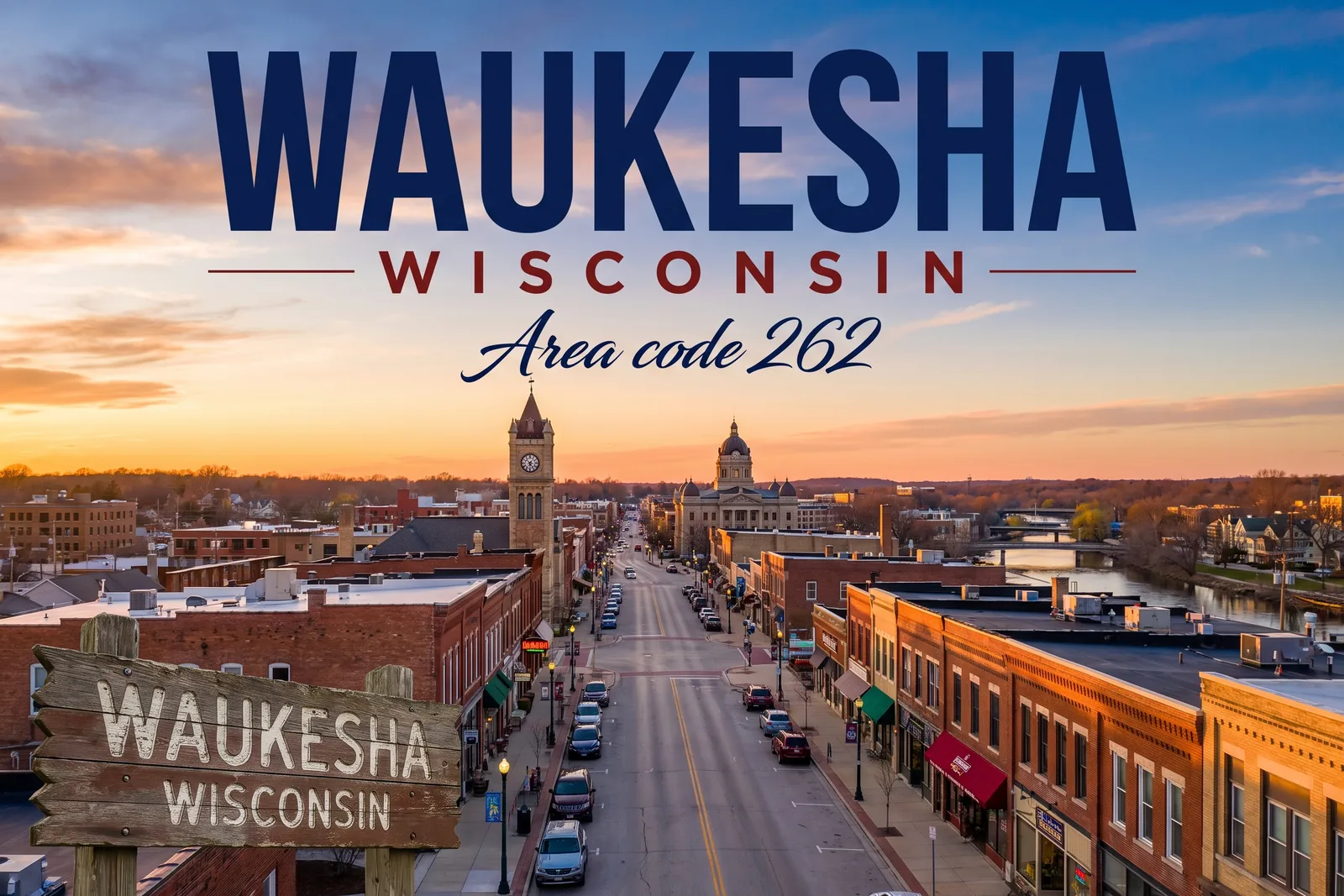 Innenstadt von Waukesha, Vorwahl 262