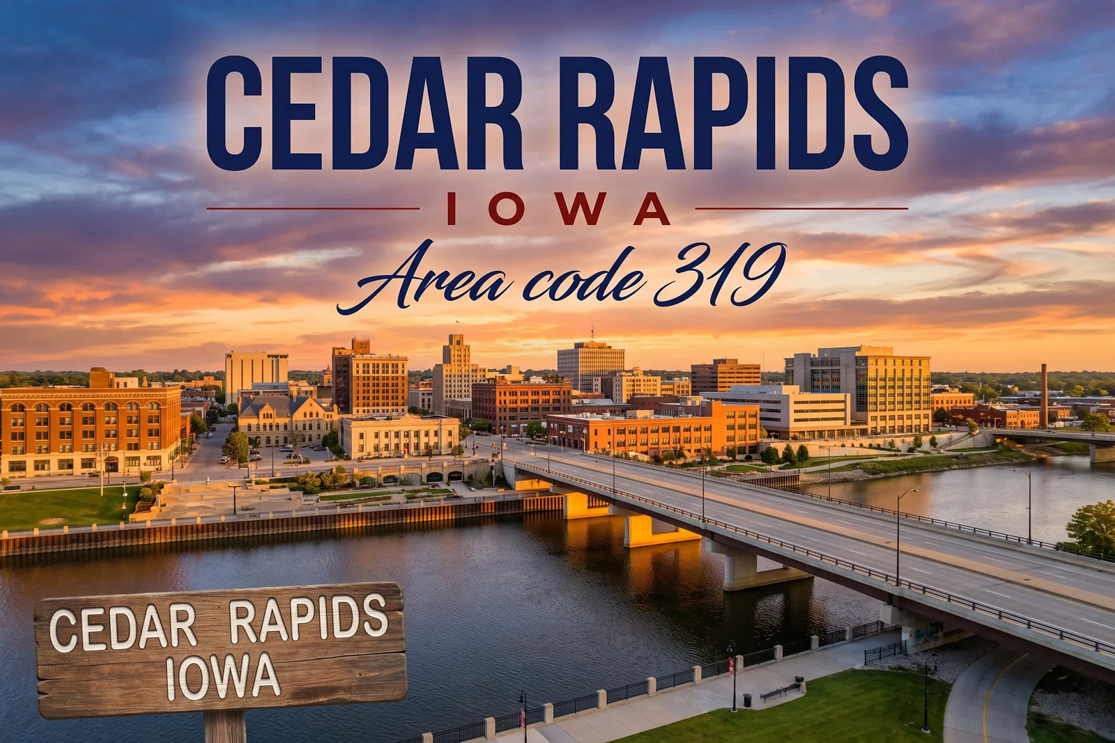 Innenstadt von Cedar Rapids, Vorwahl 319
