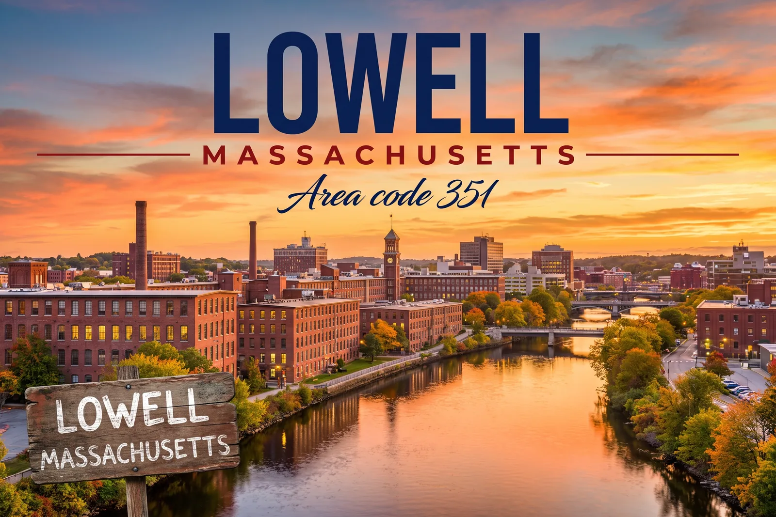 Innenstadt von Lowell, Vorwahl 351