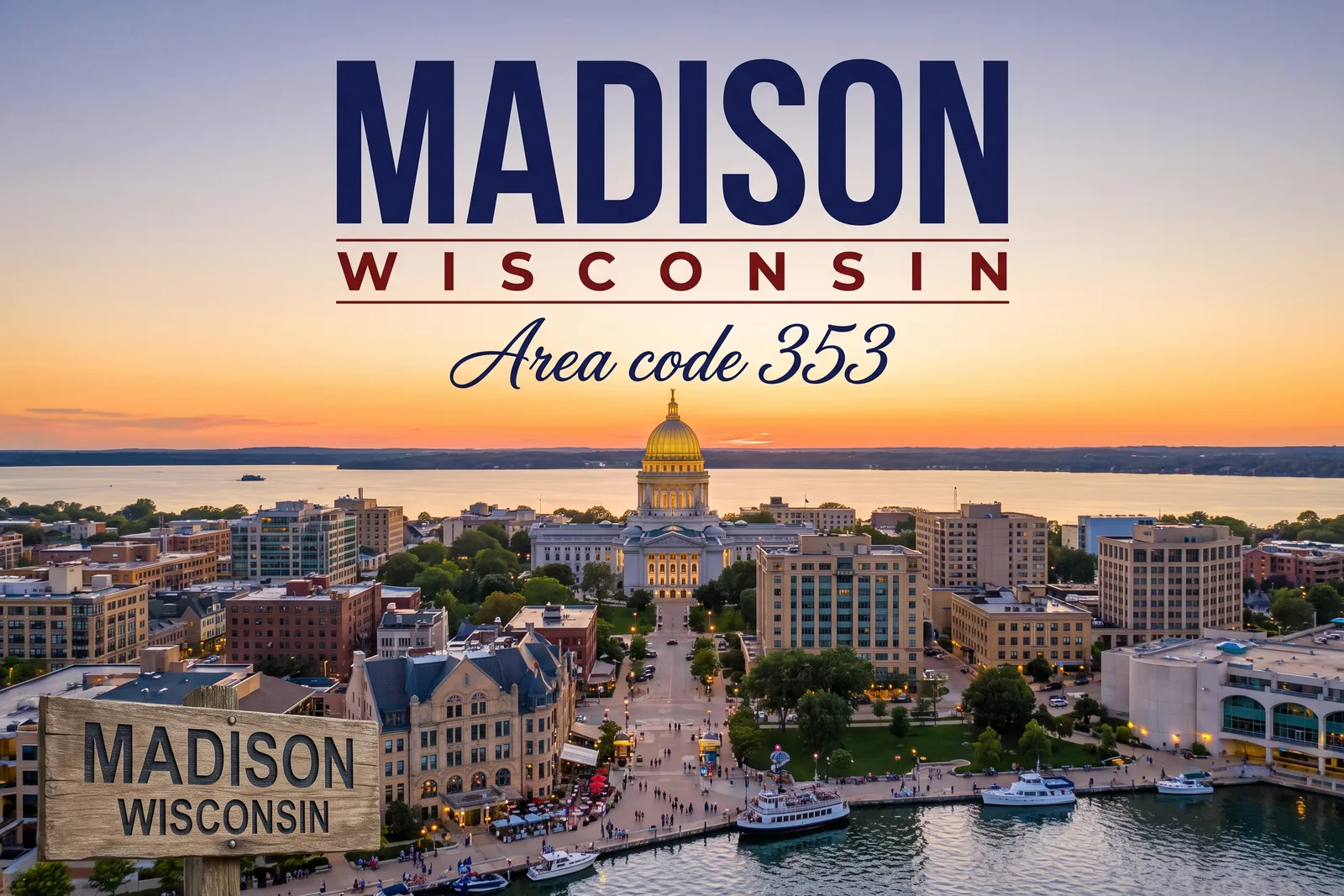 Innenstadt von Madison, Vorwahl 353