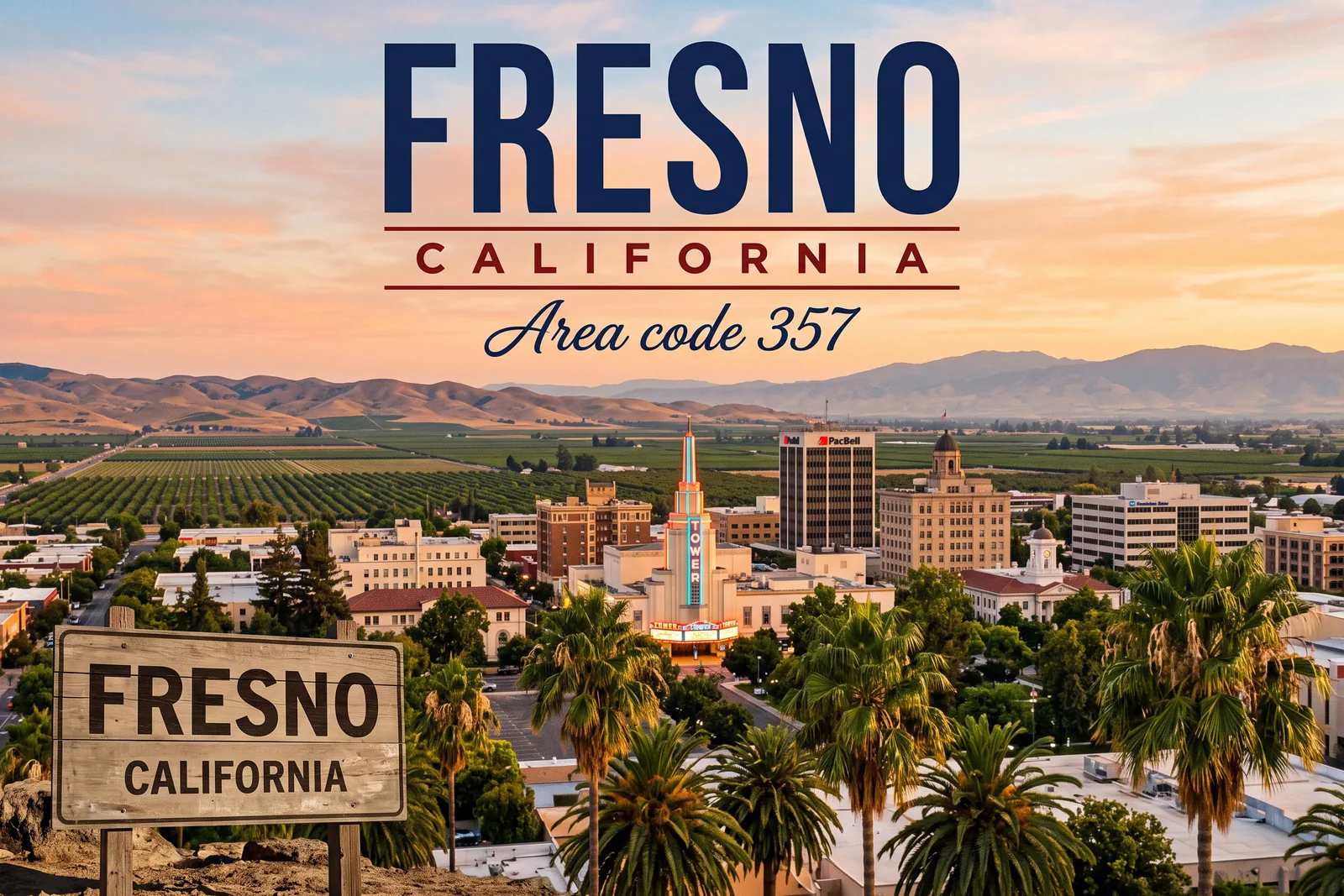 Innenstadt von Fresno, Vorwahl 357