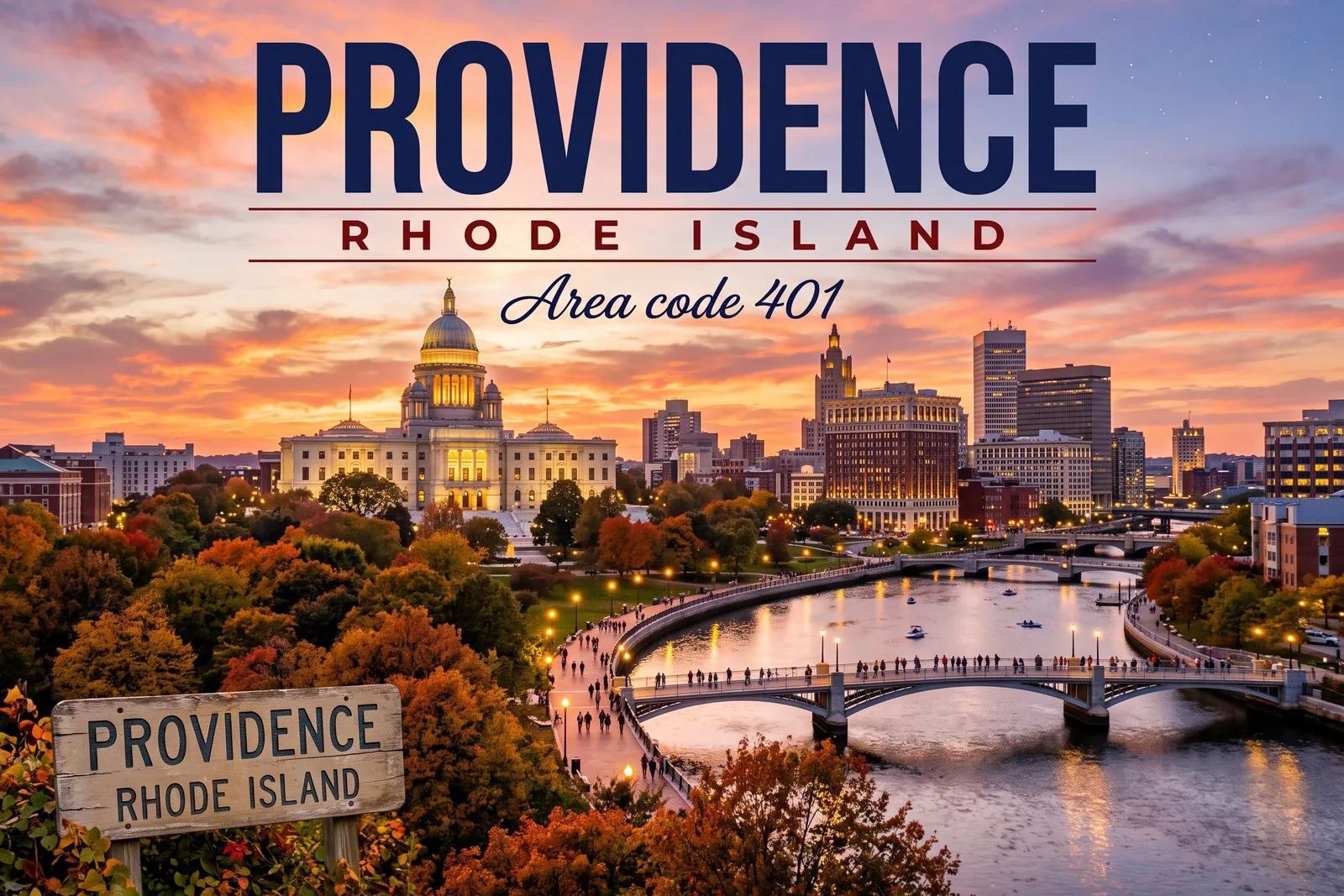 Innenstadt von Providence, Vorwahl 401