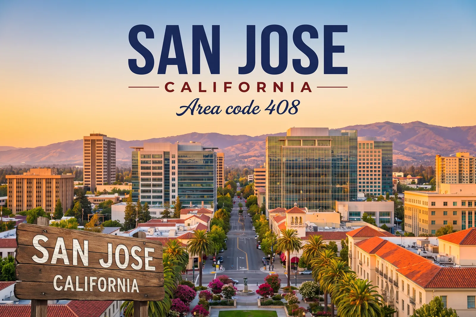 Innenstadt von San Jose, Vorwahl 408