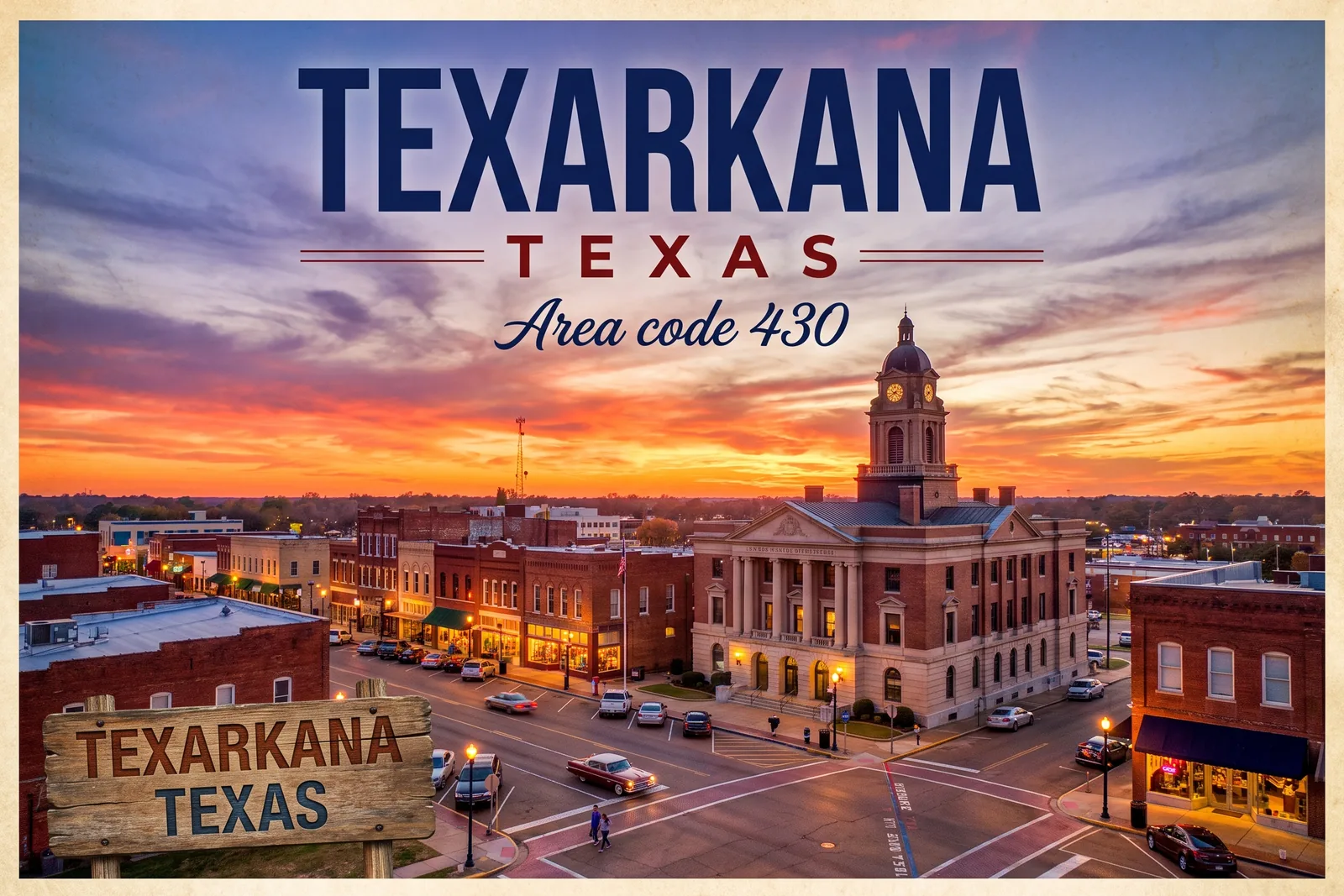 Innenstadt von Texarkana, Vorwahl 430