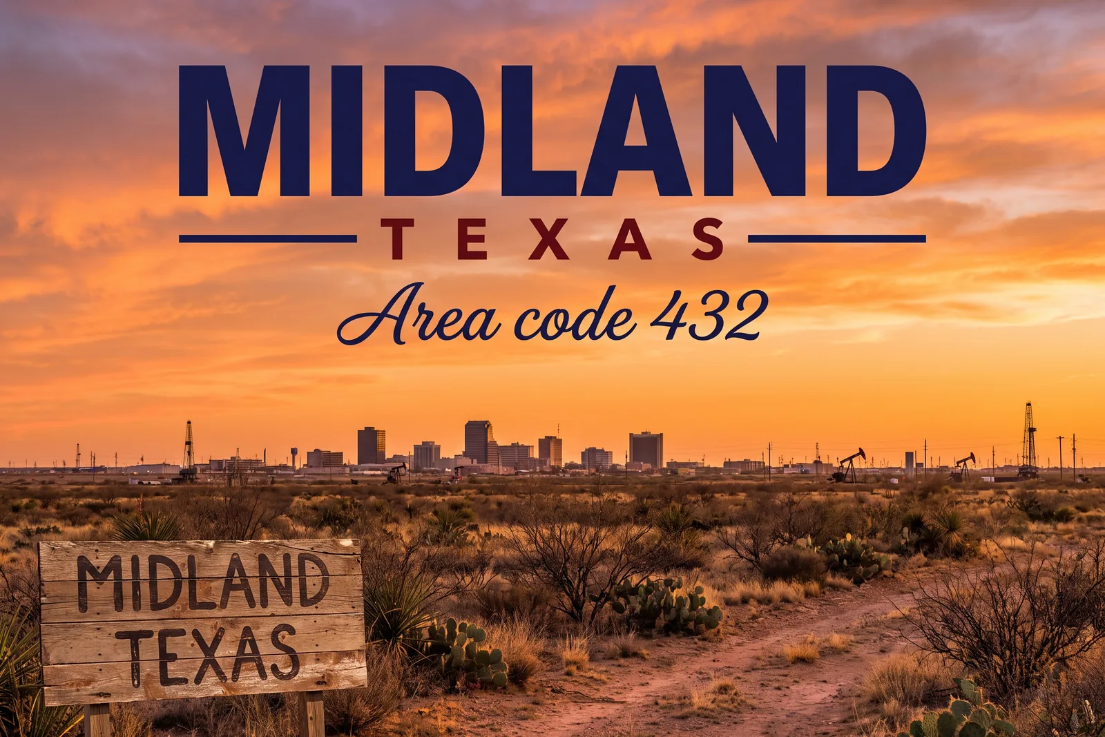 Innenstadt von Midland, Vorwahl 432