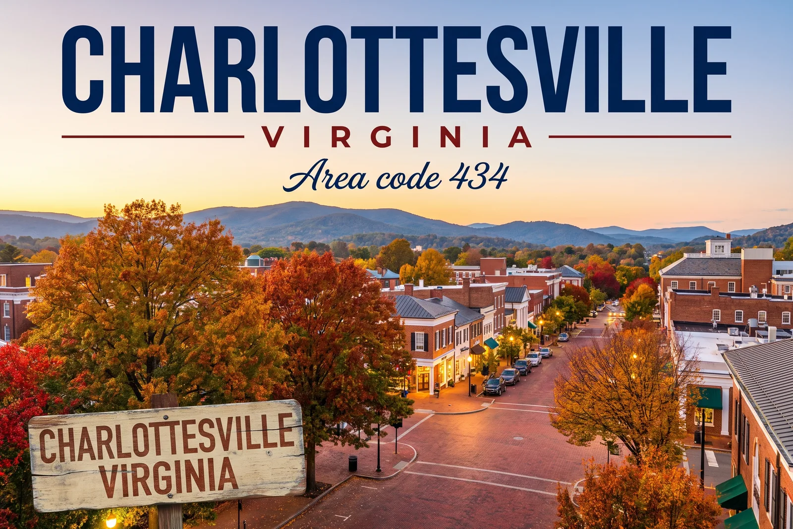 Innenstadt von Charlottesville, Vorwahl 434