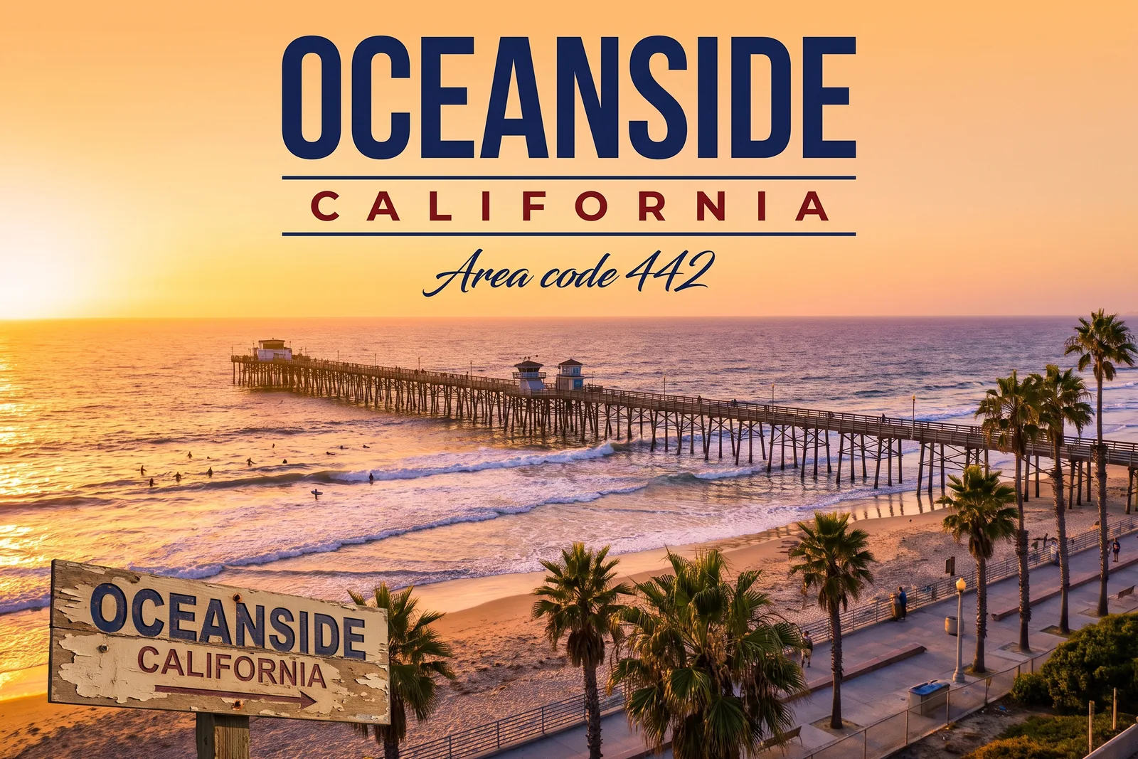 Innenstadt von Oceanside, Vorwahl 442