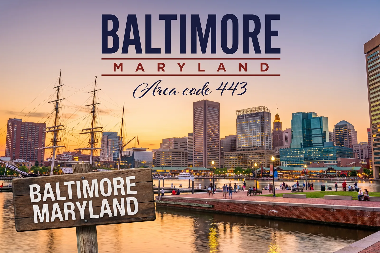 Innenstadt von Baltimore, Vorwahl 443