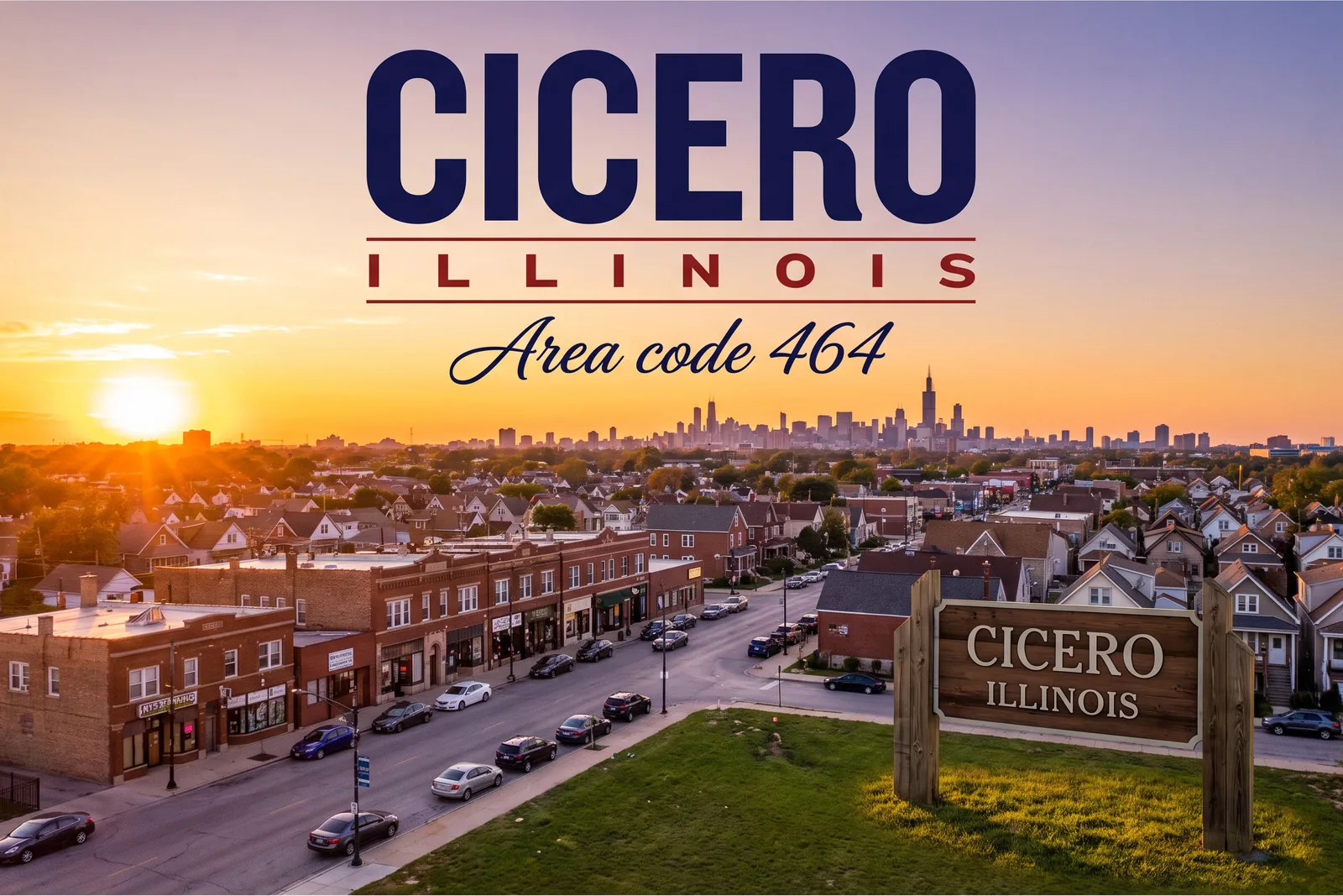 Innenstadt von Cicero, Vorwahl 464