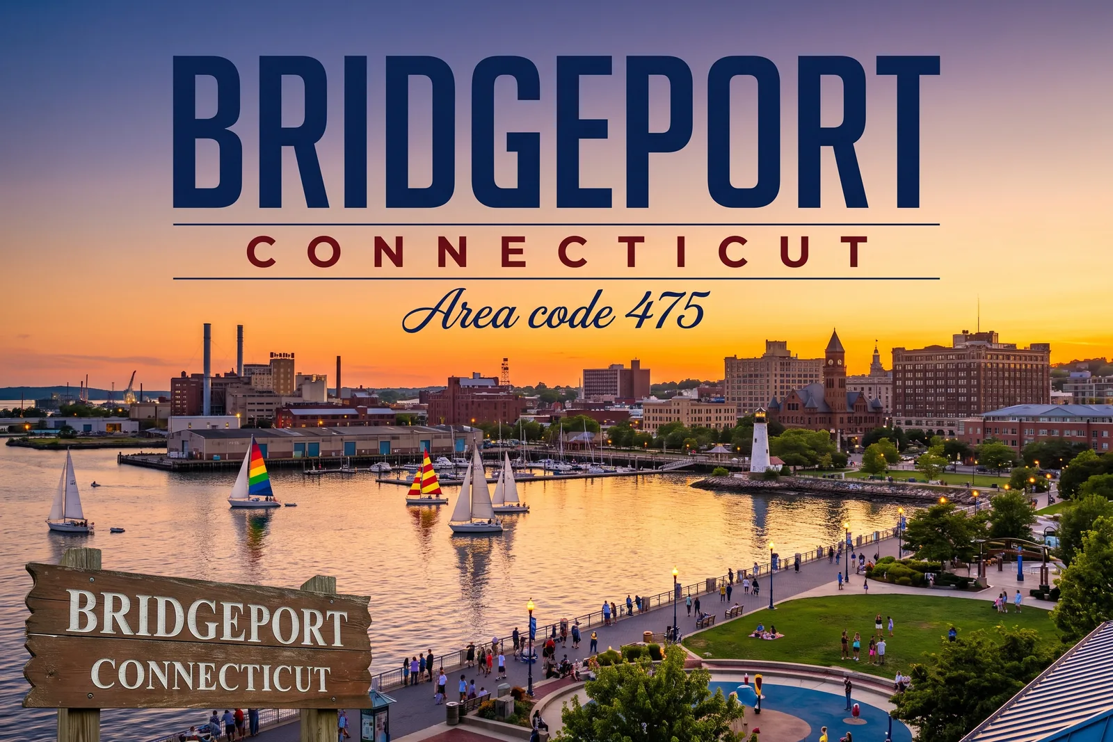 Innenstadt von Bridgeport, Vorwahl 475
