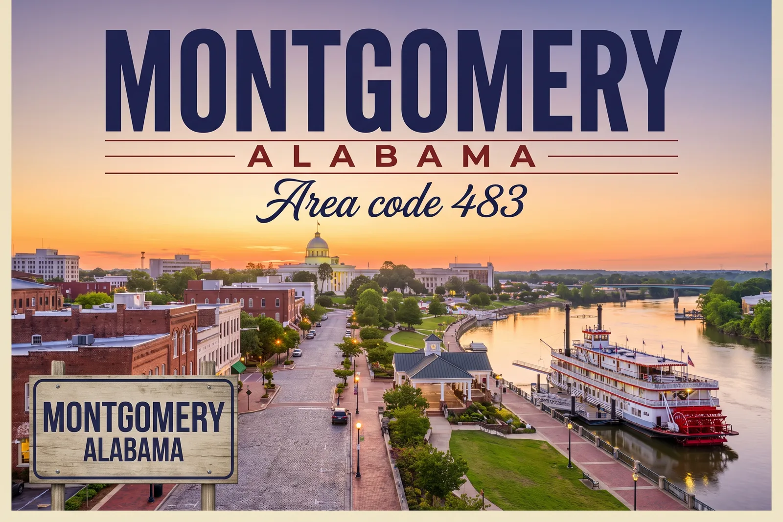 Innenstadt von Montgomery, Vorwahl 483
