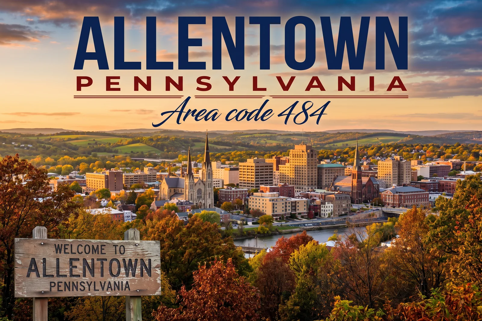 Innenstadt von Allentown, Vorwahl 484