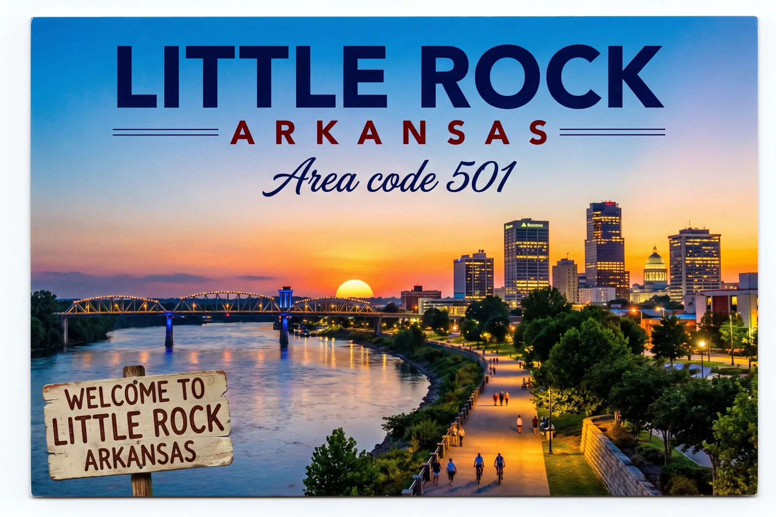 Innenstadt von Little Rock, Vorwahl 501