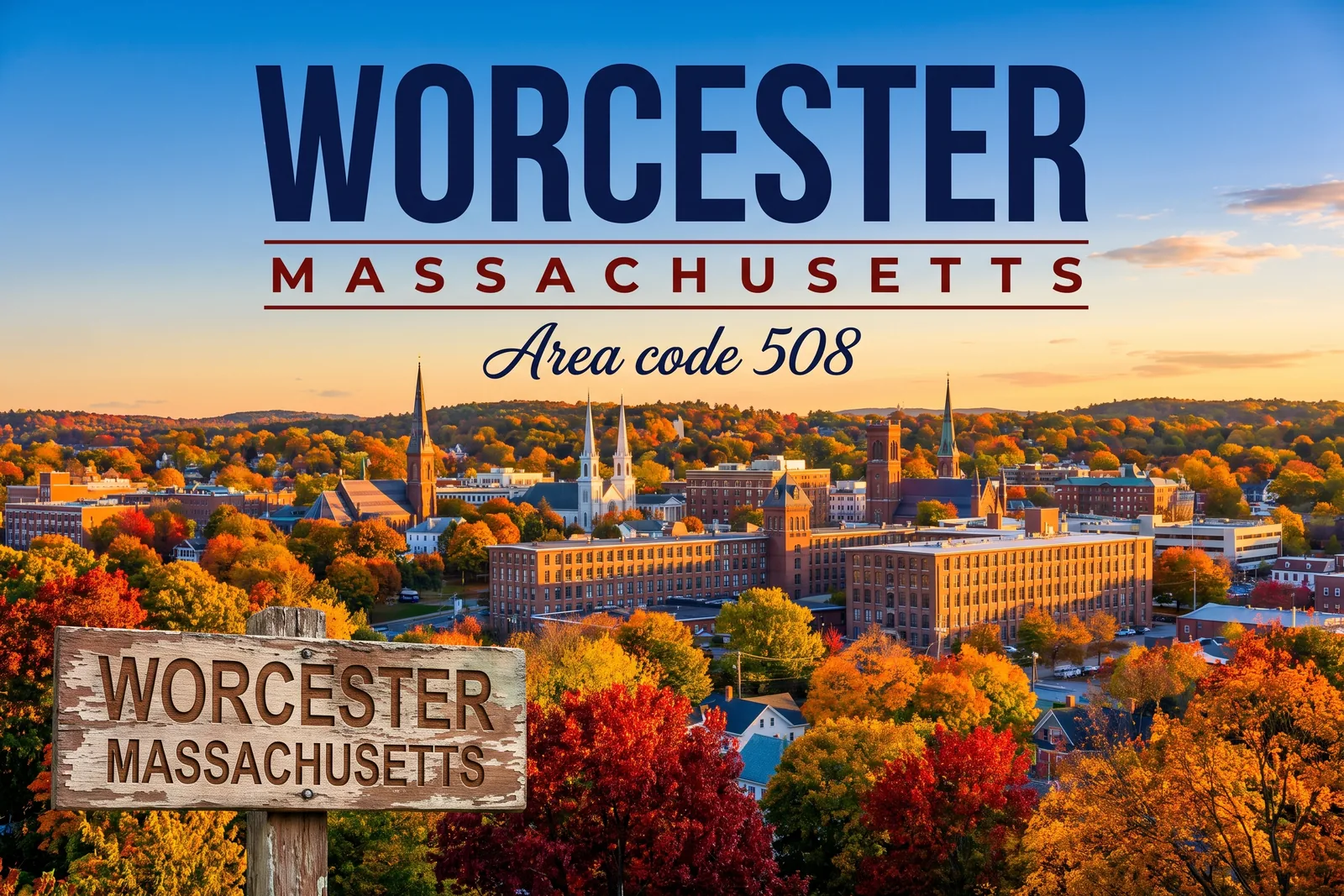 Innenstadt von Worcester, Vorwahl 508