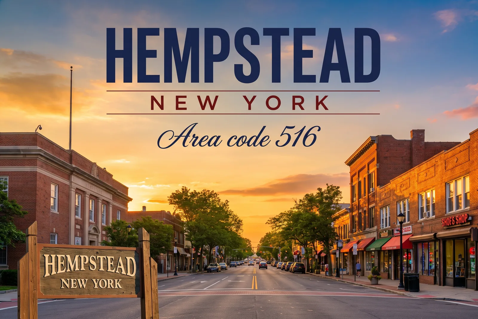 Innenstadt von Hempstead, Vorwahl 516