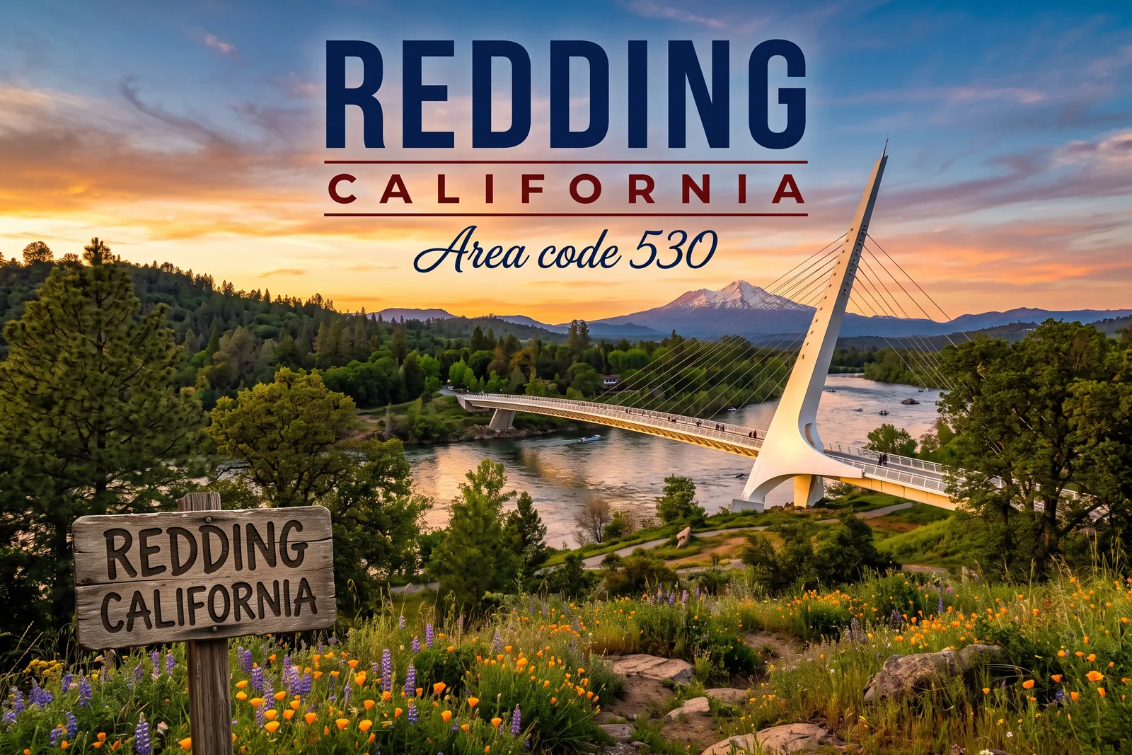 Innenstadt von Redding, Vorwahl 530