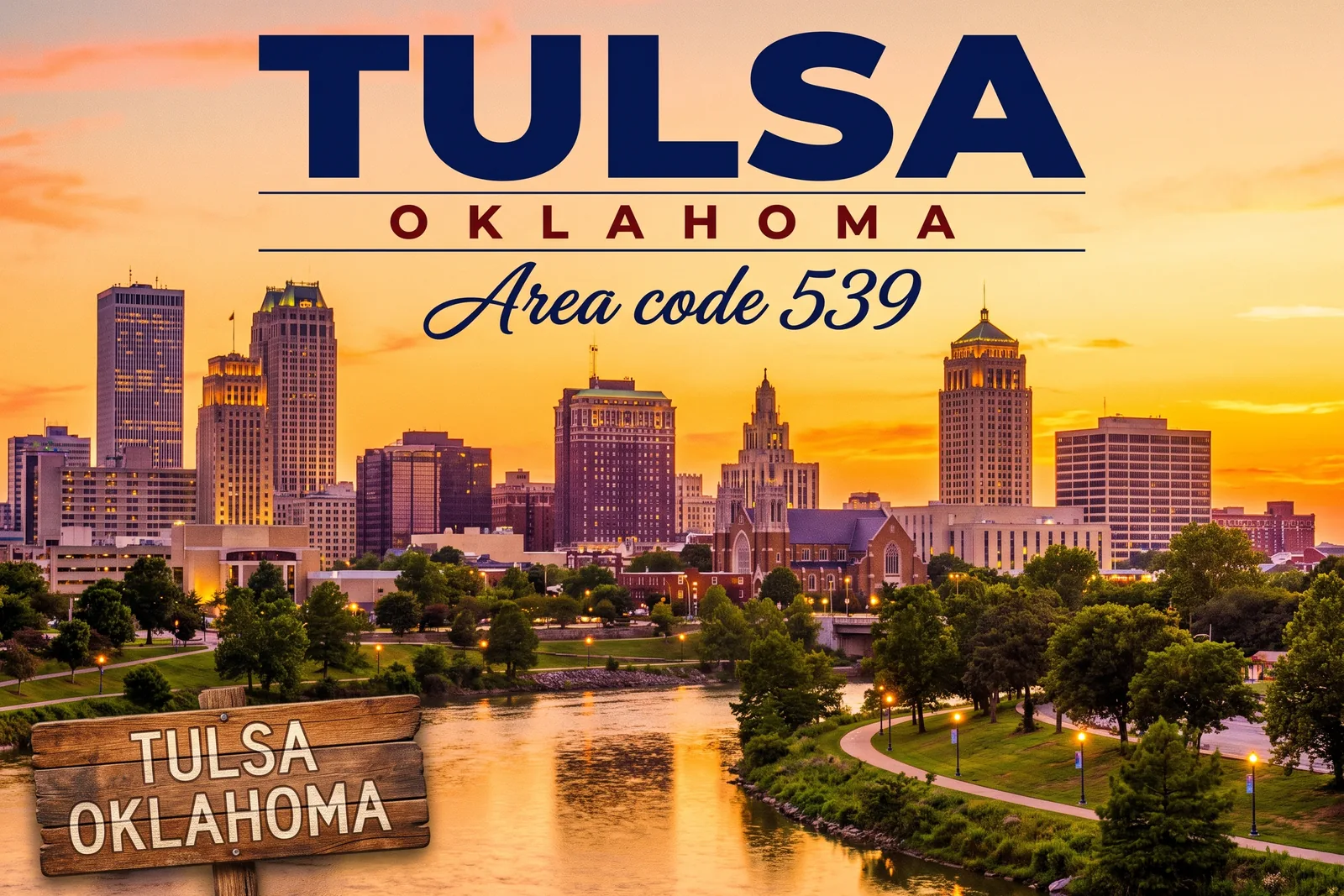 Innenstadt von Tulsa, Vorwahl 539