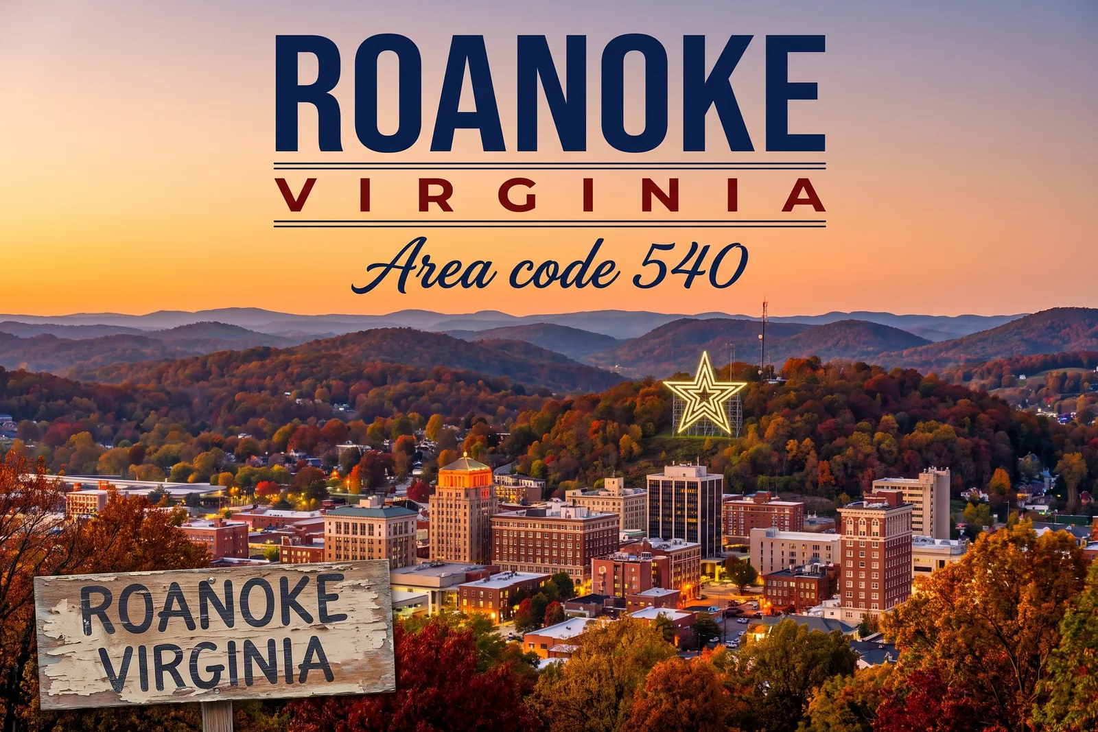 Innenstadt von Roanoke, Vorwahl 540