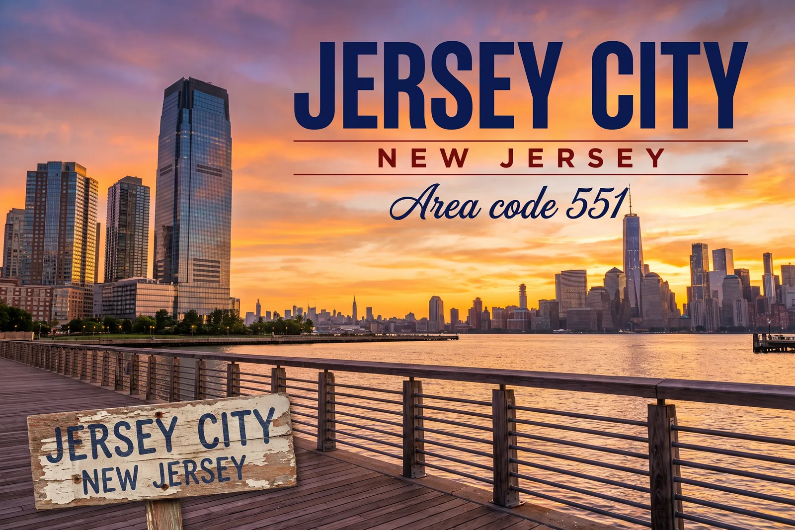 Innenstadt von Jersey City, Vorwahl 551