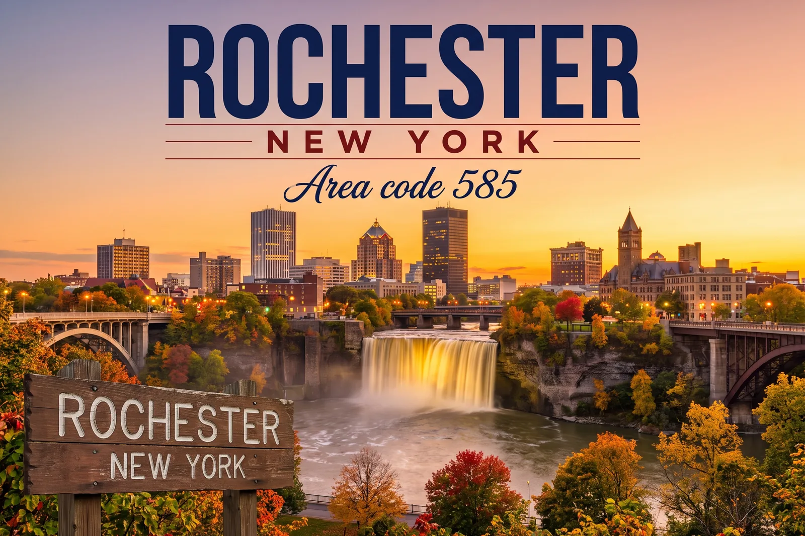 Innenstadt von Rochester, Vorwahl 585