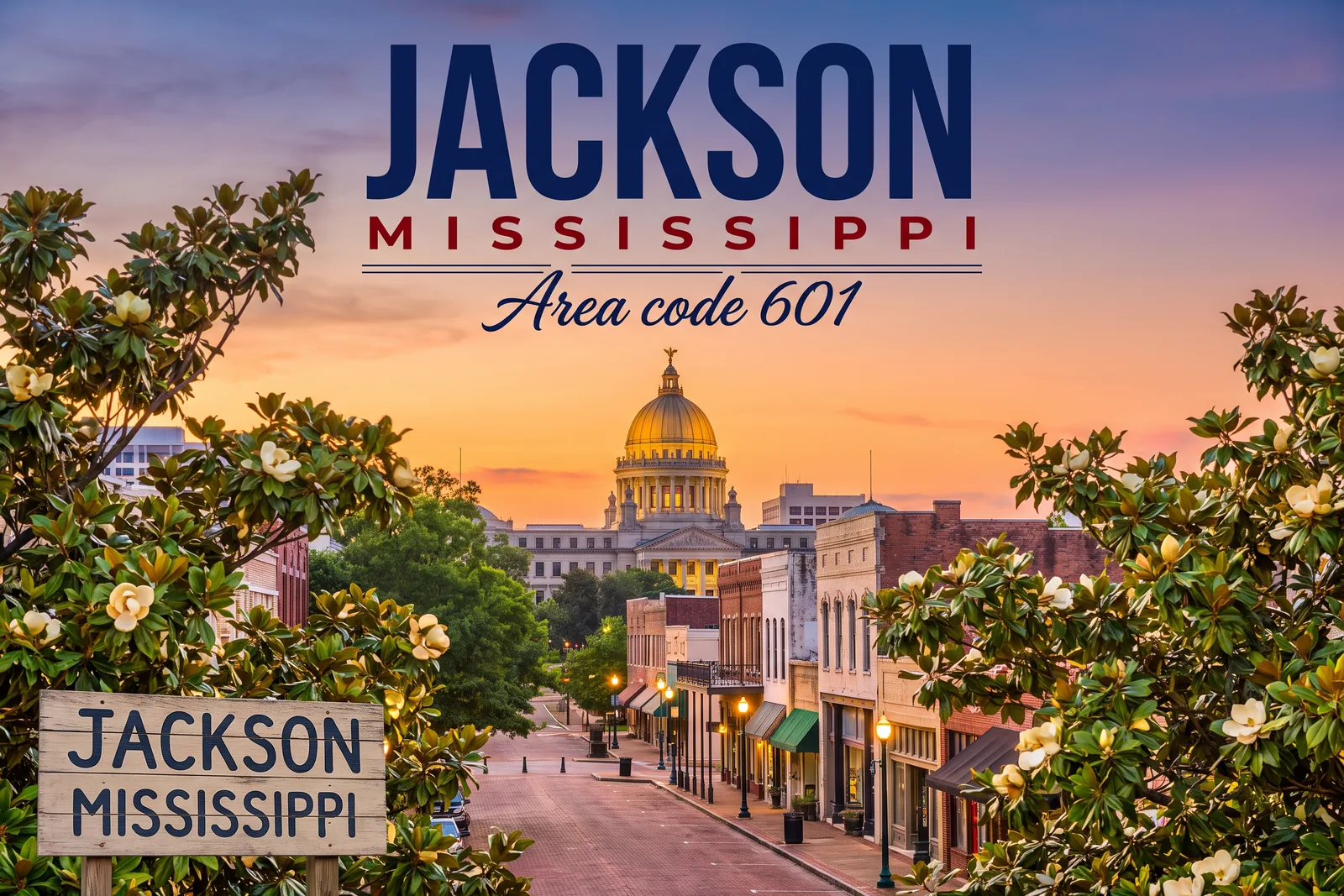 Innenstadt von Jackson, Vorwahl 601