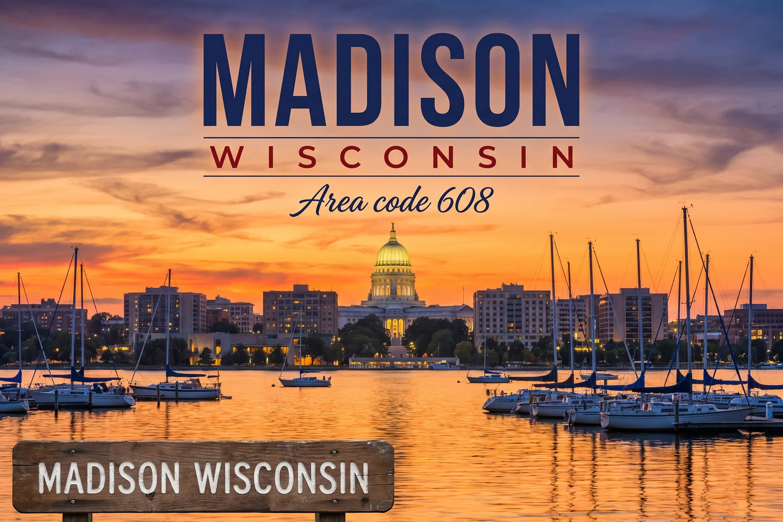 Innenstadt von Madison, Vorwahl 608