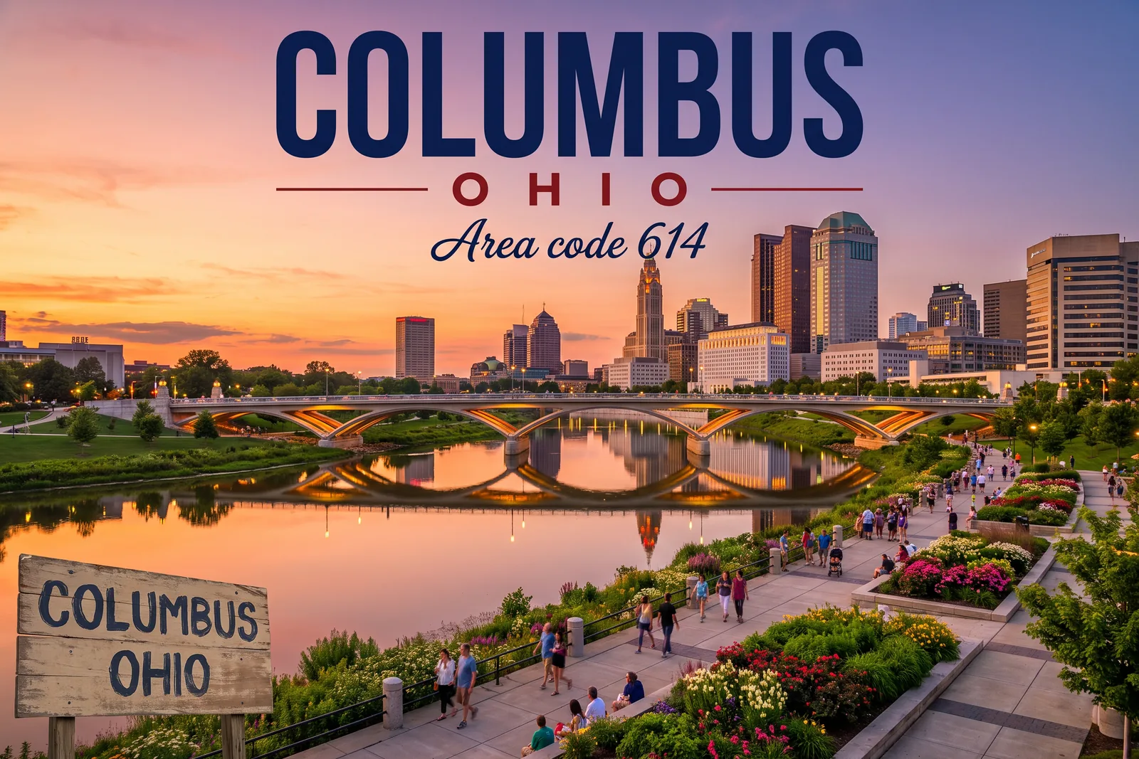 Innenstadt von Columbus, Vorwahl 614