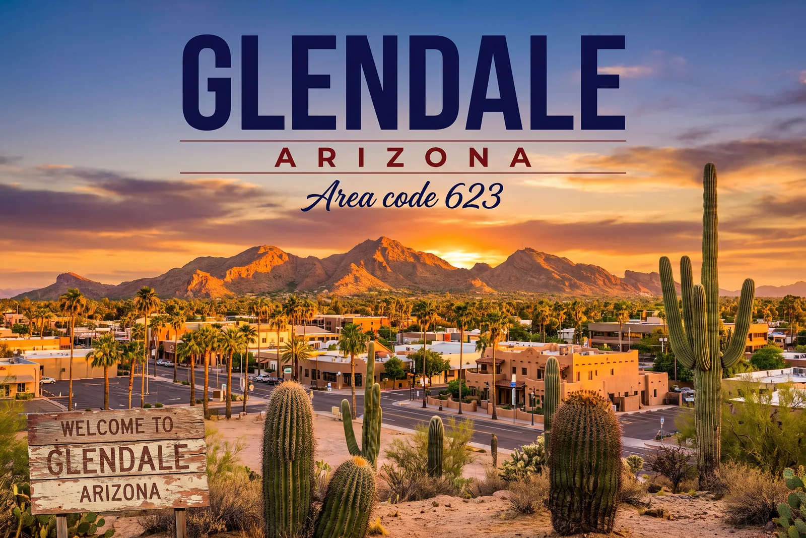 Innenstadt von Glendale, Vorwahl 623