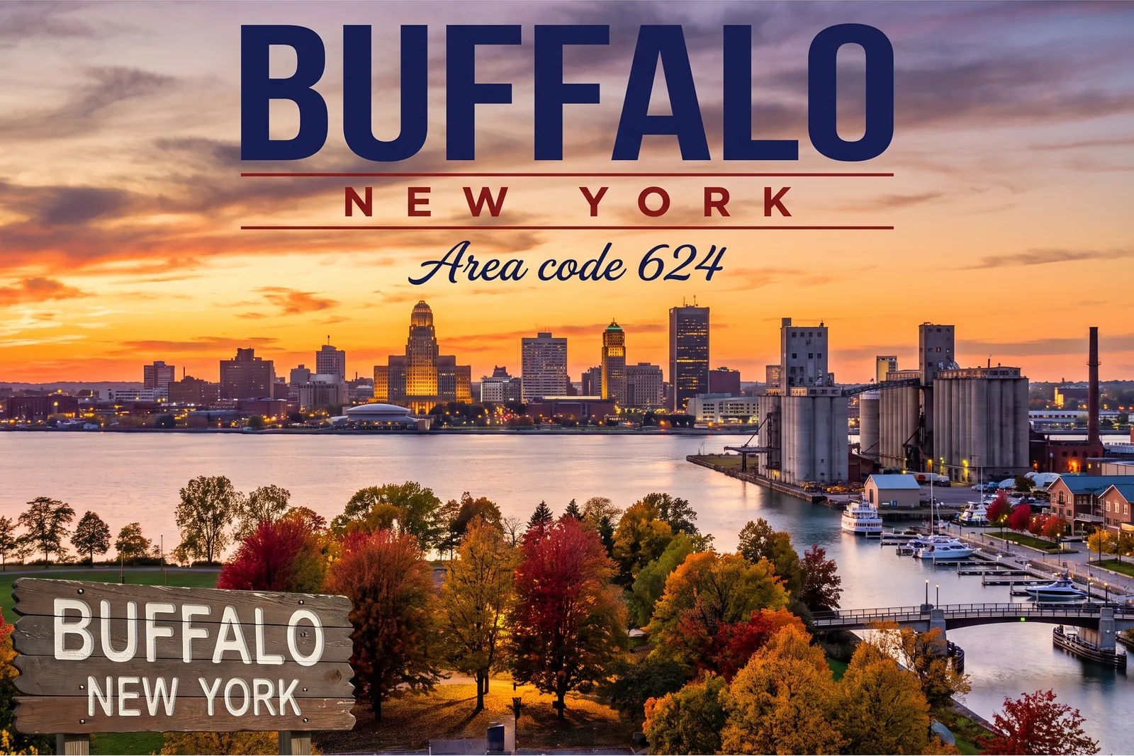 Innenstadt von Buffalo, Vorwahl 624