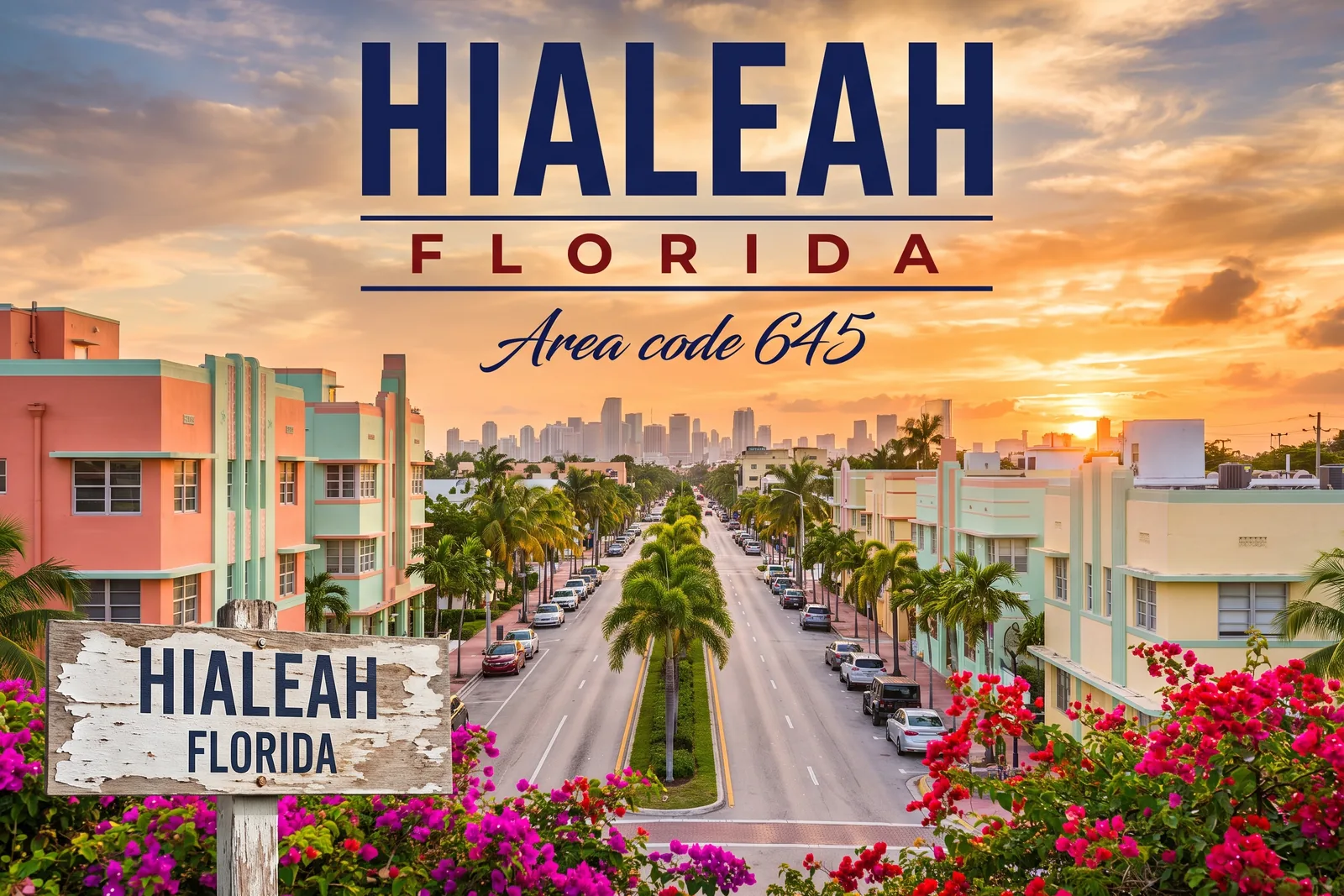 Innenstadt von Hialeah, Vorwahl 645
