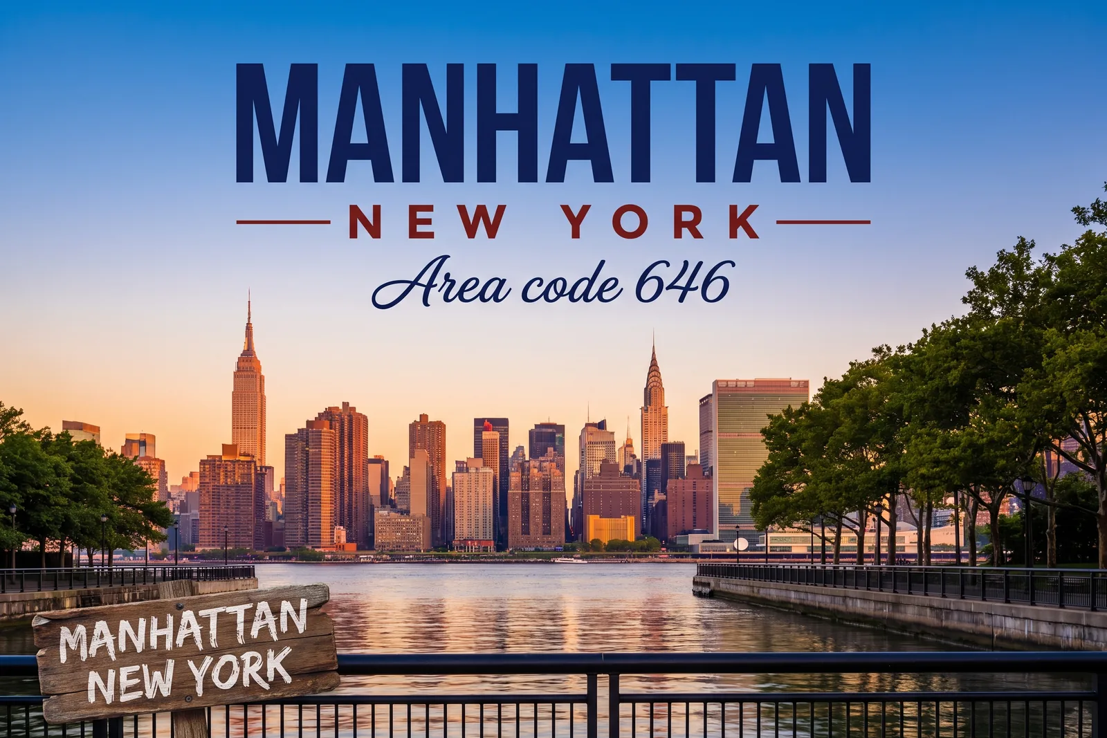 Innenstadt von Manhattan, Vorwahl 646
