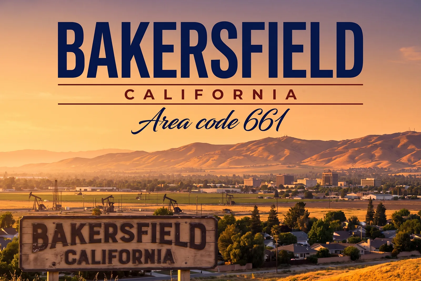 Innenstadt von Bakersfield, Vorwahl 661