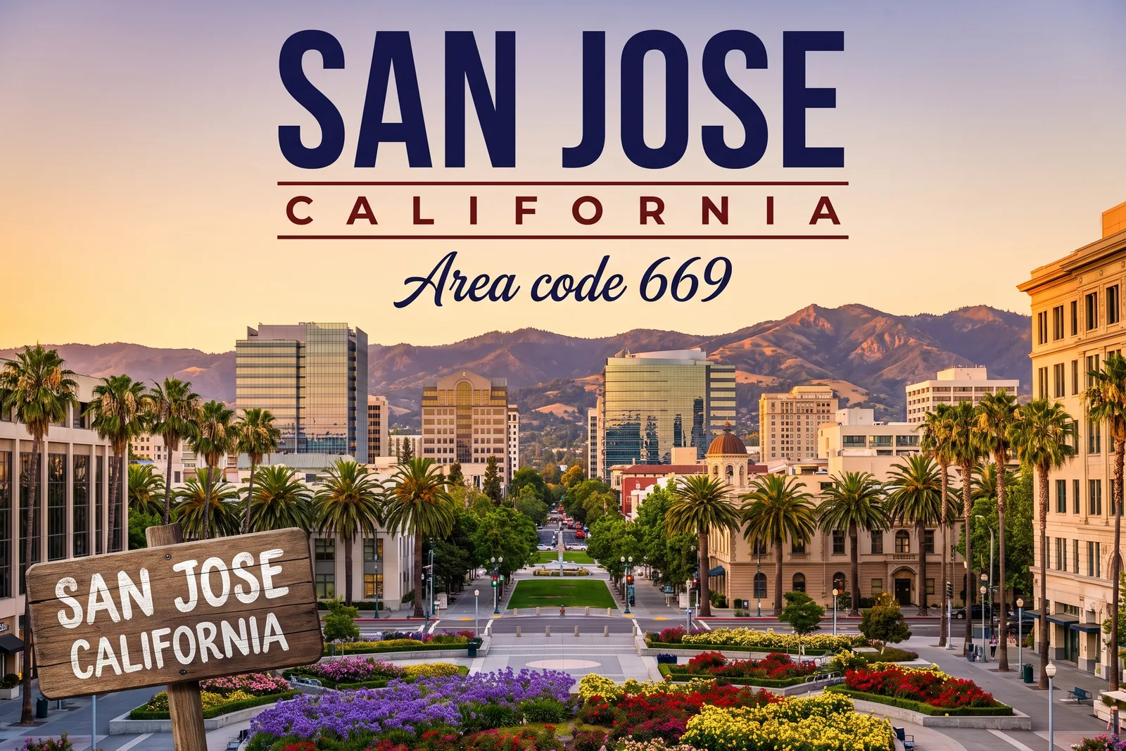 Innenstadt von San Jose, Vorwahl 669