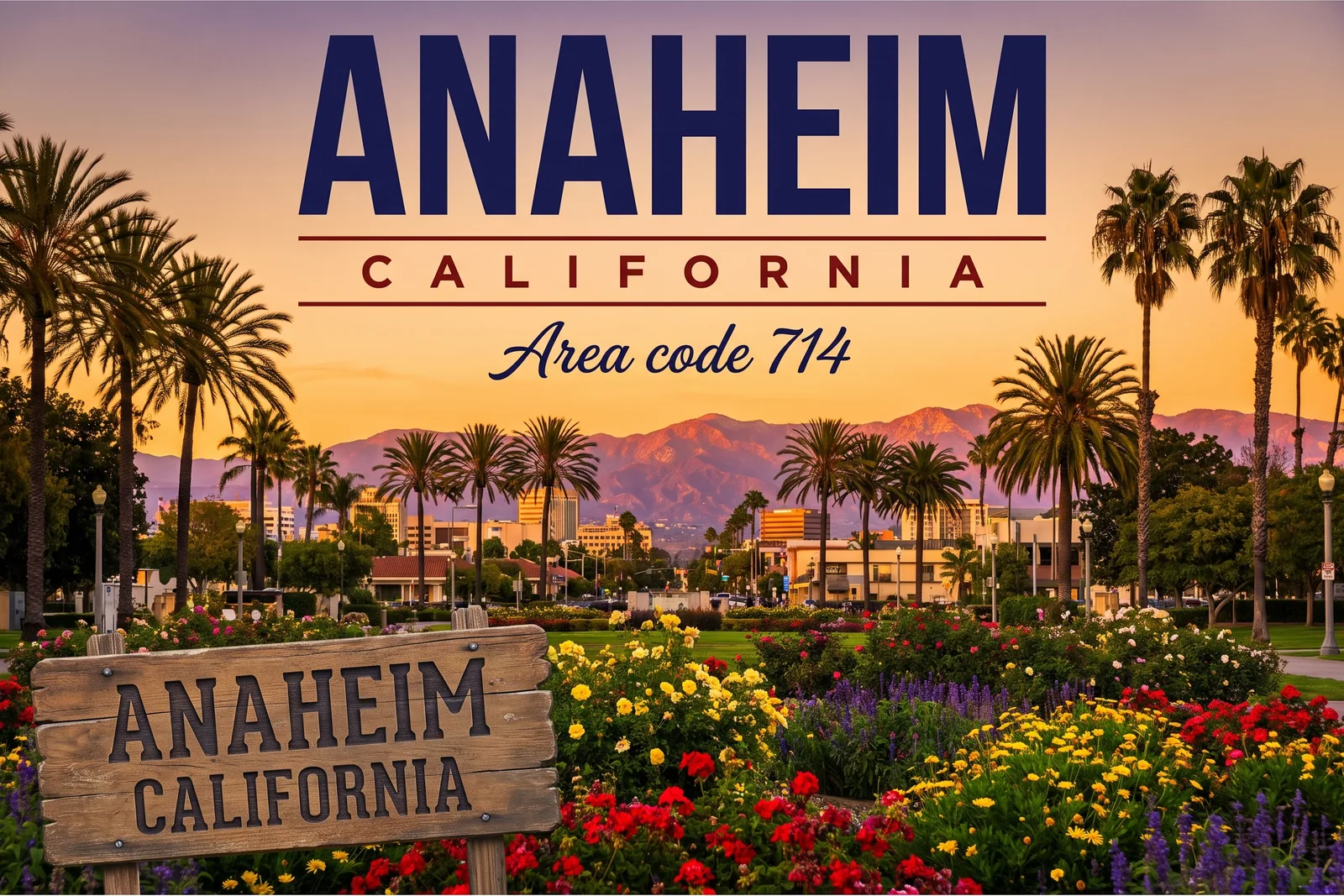 Innenstadt von Anaheim, Vorwahl 714