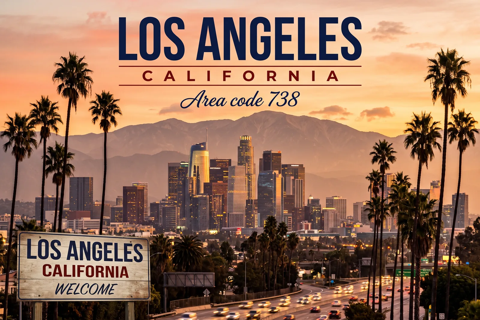 Innenstadt von Los Angeles, Vorwahl 738
