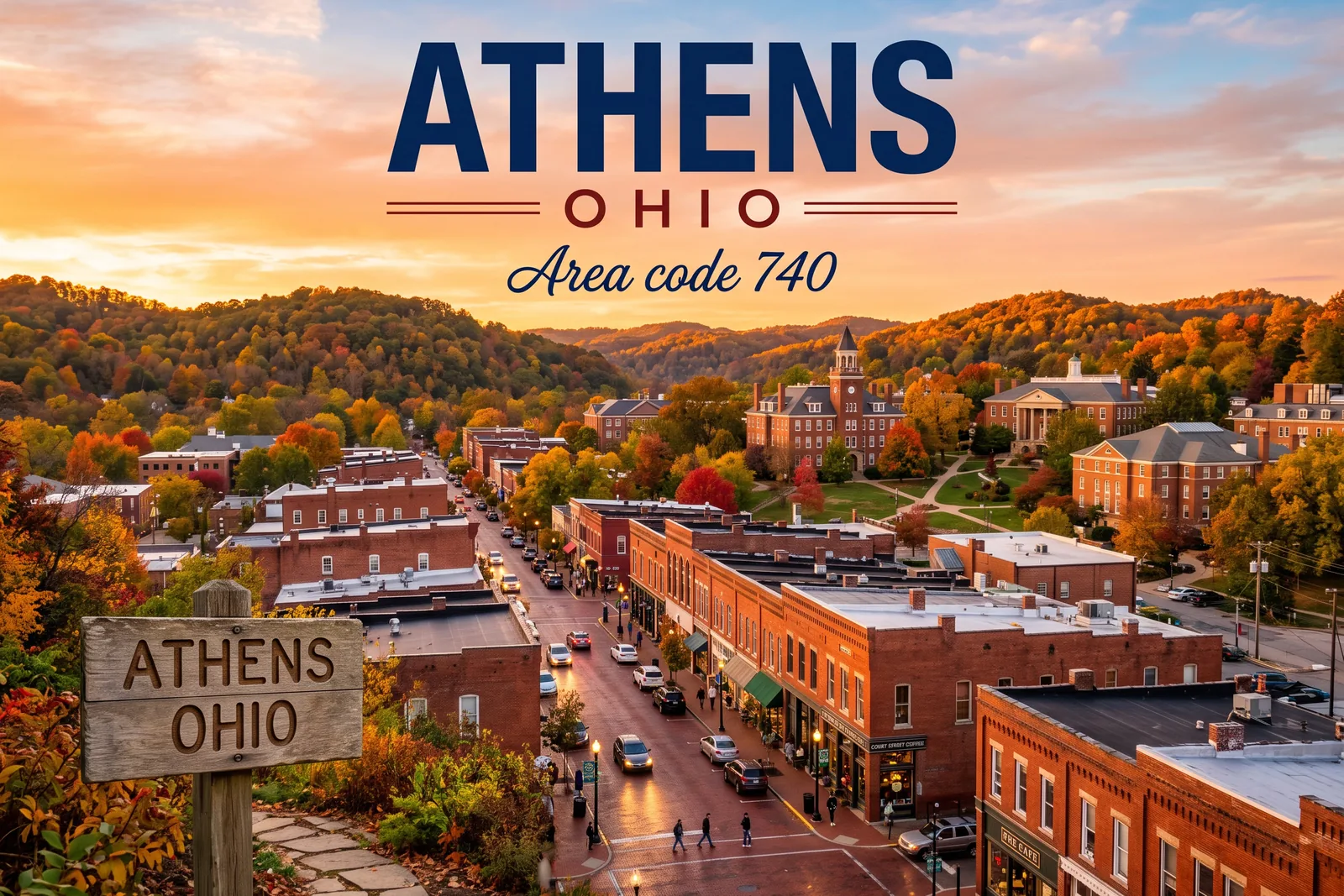 Innenstadt von Athens, Vorwahl 740