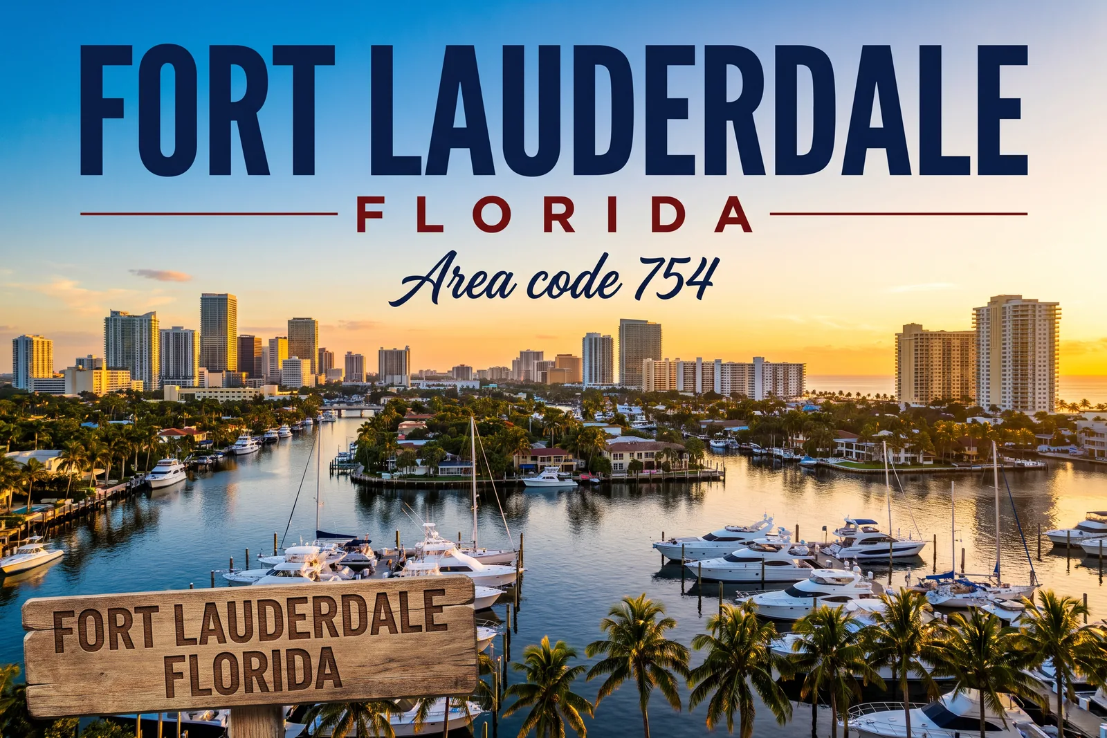 Innenstadt von Fort Lauderdale, Vorwahl 754