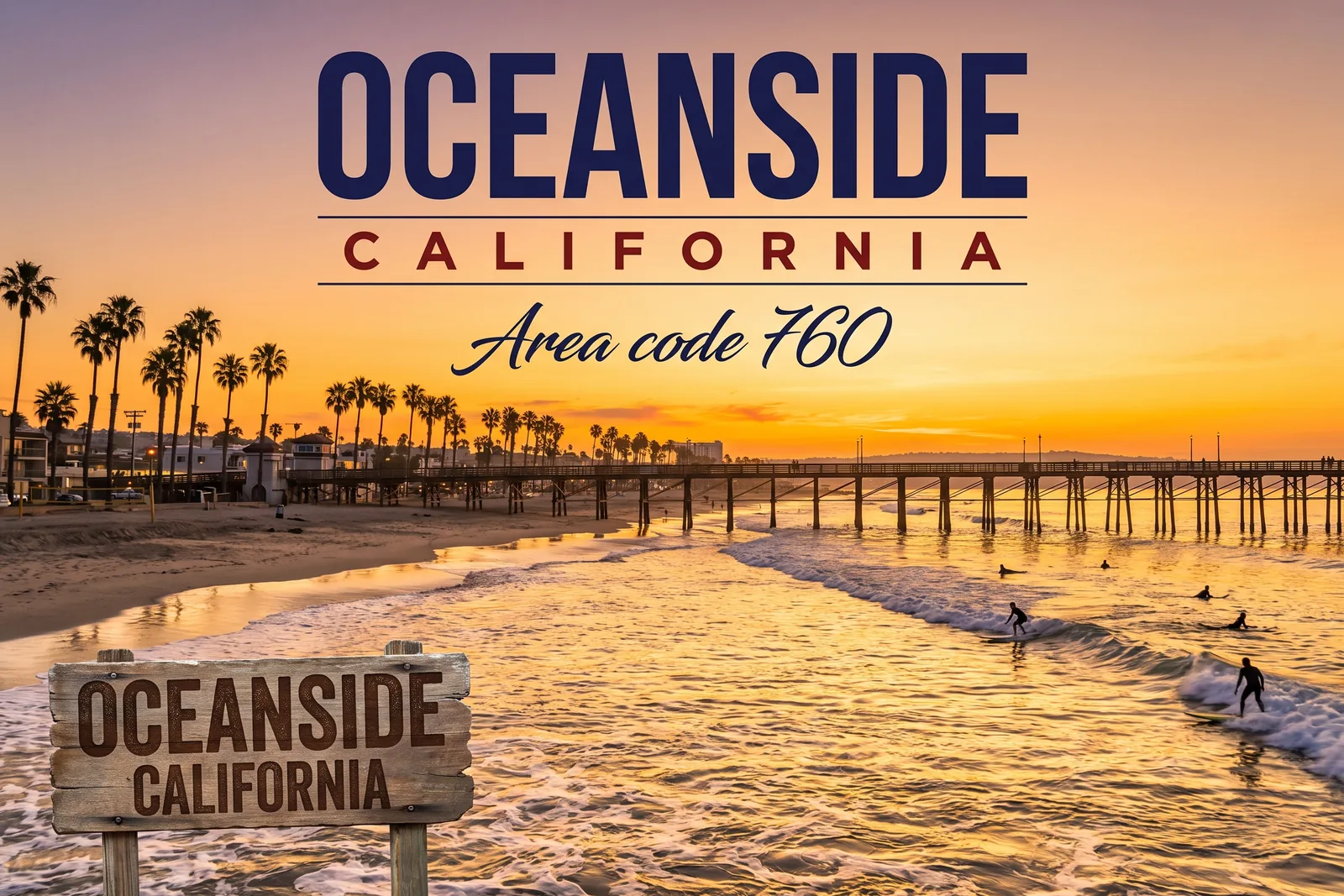 Innenstadt von Oceanside, Vorwahl 760