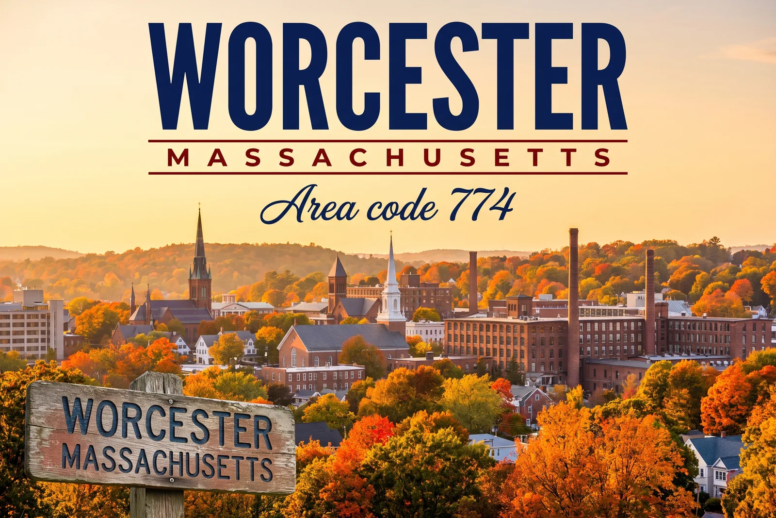 Innenstadt von Worcester, Vorwahl 774