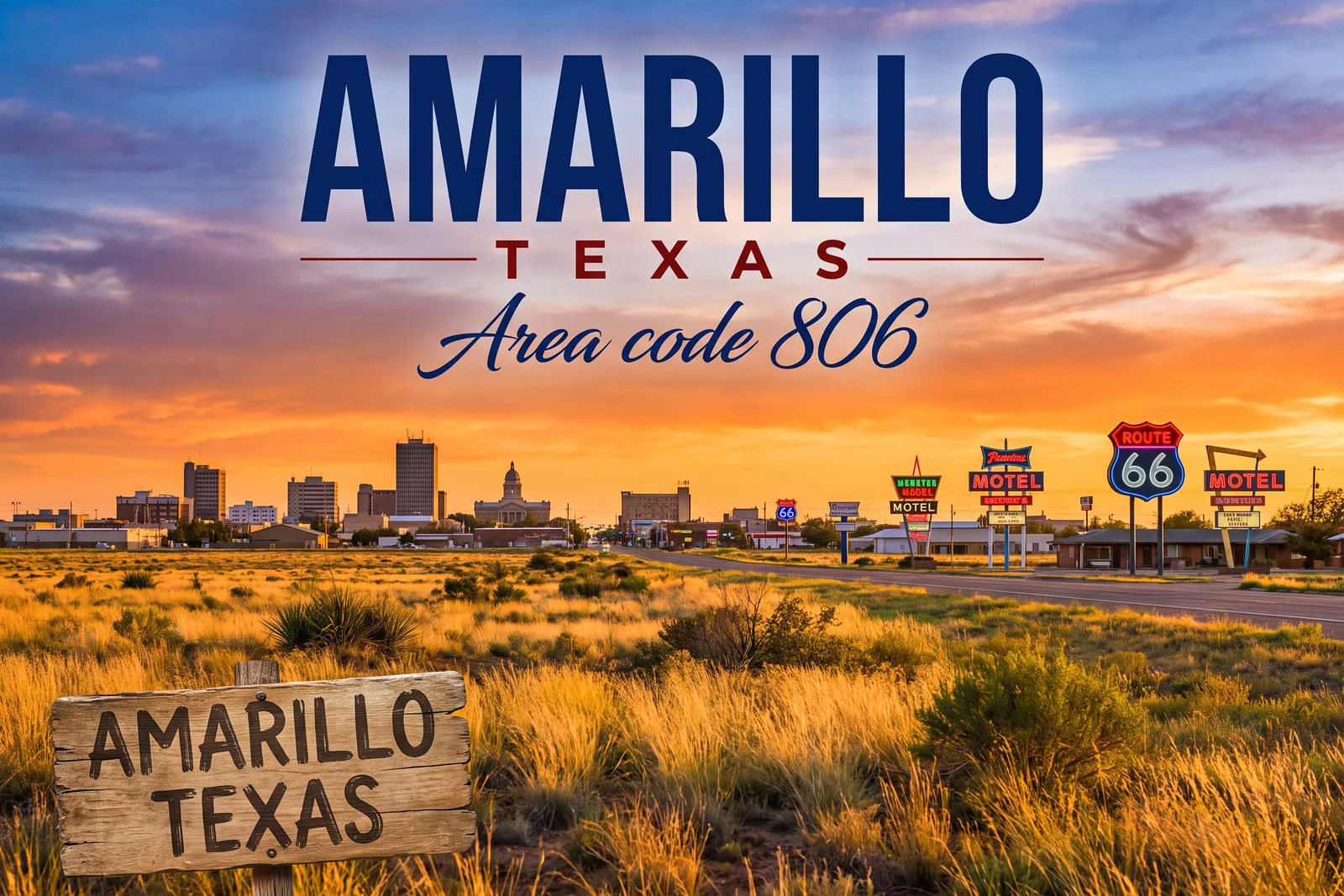 Innenstadt von Amarillo, Vorwahl 806