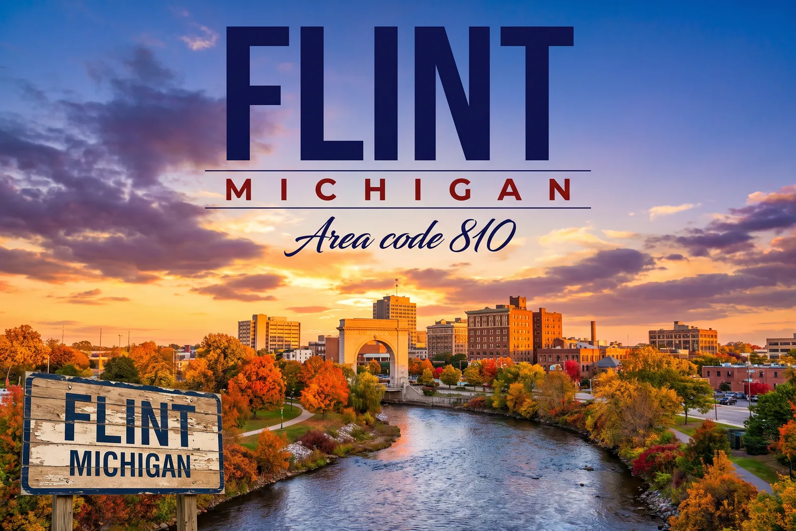 Innenstadt von Flint, Vorwahl 810