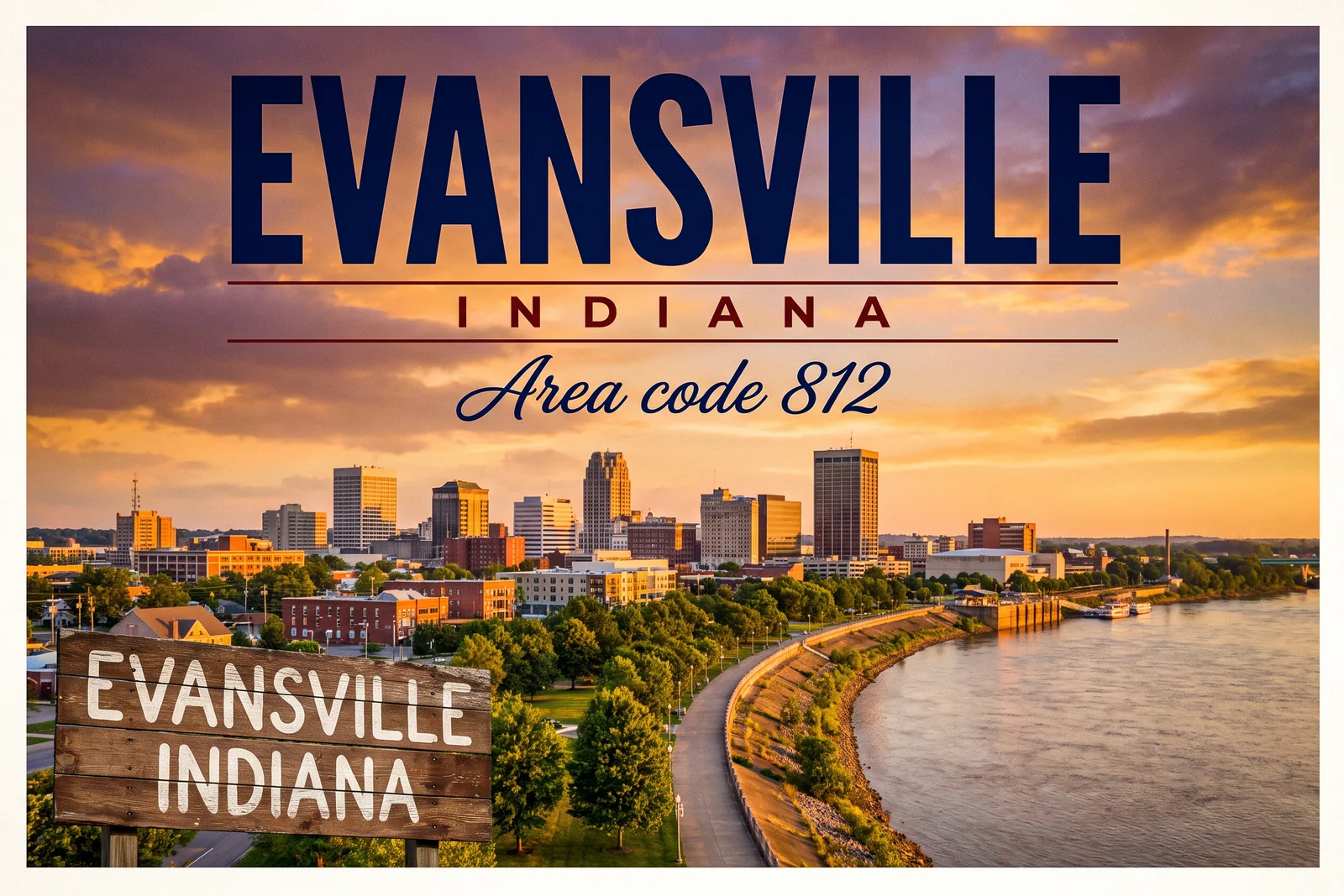 Innenstadt von Evansville, Vorwahl 812