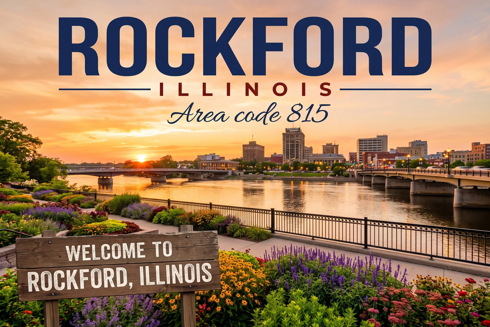 Innenstadt von Rockford, Vorwahl 815