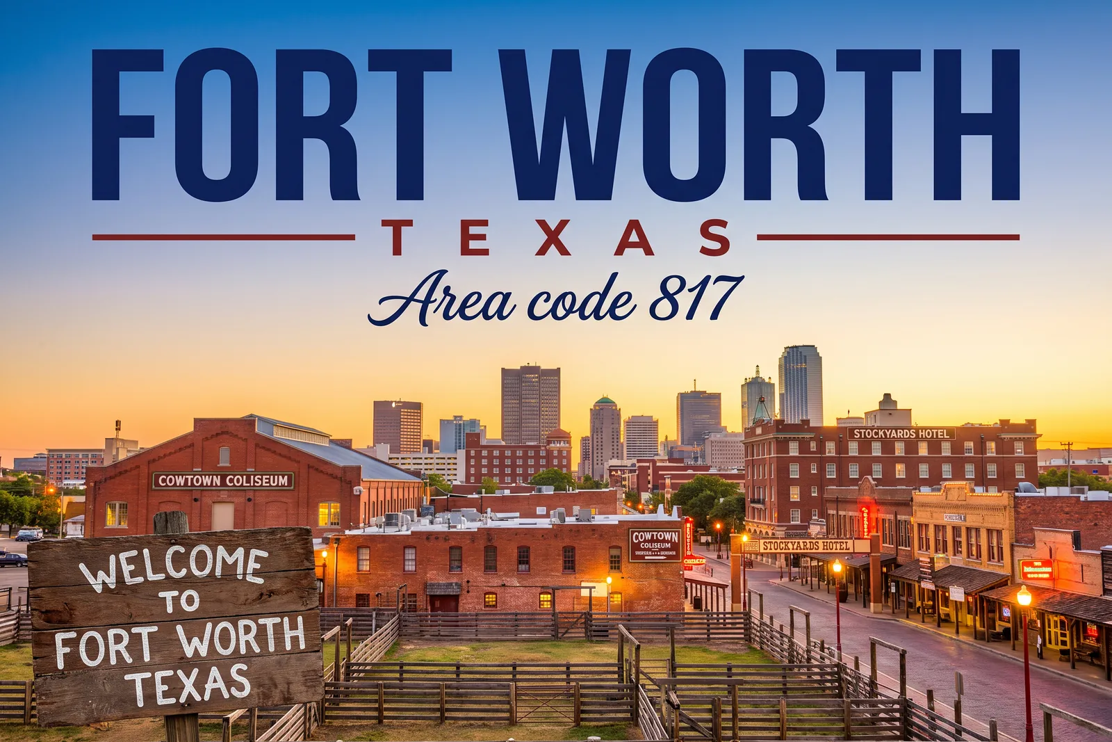 Innenstadt von Fort Worth, Vorwahl 817