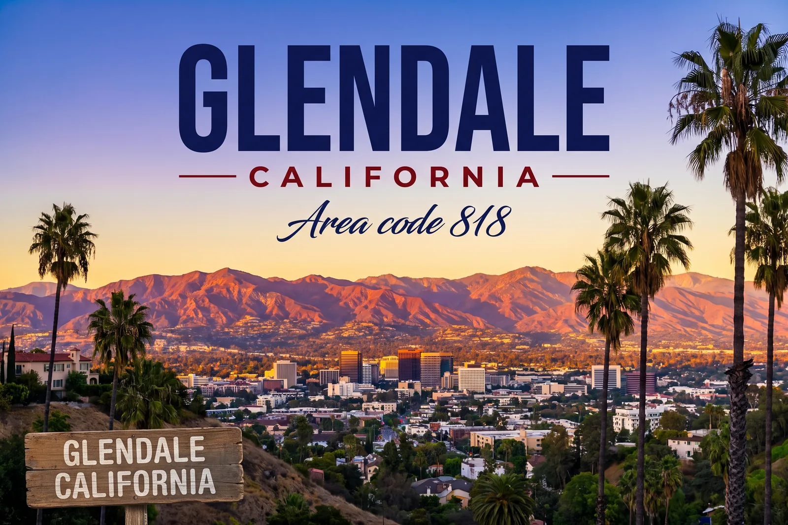 Innenstadt von Glendale, Vorwahl 818