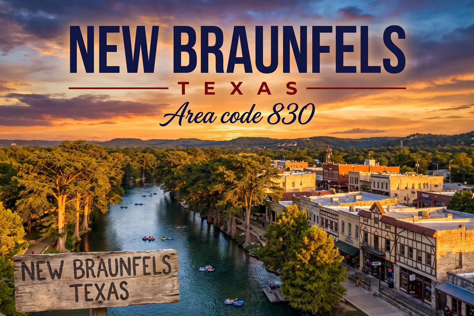Innenstadt von New Braunfels, Vorwahl 830